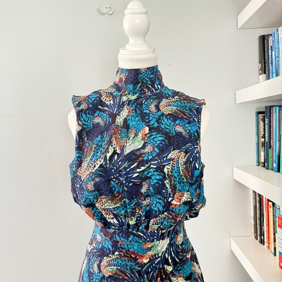 SALONI Midnight Mazarine Fleur Dress size 2 - Picture 3 of 14